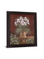 Crimson Iris Bouquet - 28" x 34" Framed Wall Art - Dark Red