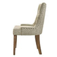 Yotam - Side Chair Set of 2) - Beige Fabric & Salvaged Oak