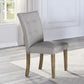 Charnell - Side Chair Set of 2) - Gray Synthetic Leather & Oak