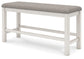 Robbinsdale - Dbl Counter Height Upholstered Dining Bench - Antique White