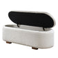 Sandro - Bench With Storage - Beige Boucle & Walnut