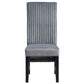 Kini - Side Chair Set of 2) - Gray Corduroy & Black