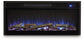 Entertainment Accessories - Fireplace Insert With Faux Birch Log Set - Black