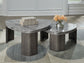 Surmour - Stacked Cocktail Table - Gray / Brown