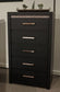 Shoralli - Five Drawer Chest - Black
