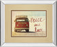 Peace And Love By Gail Peck - Mirror Framed Print Wall Art - Beige