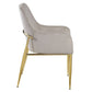 Barnard - Side Chair Set of 2) - Gray Velvet & Mirrored Gold