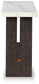 Burkhaus - Sofa Table - White / Dark Brown