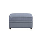 Bois II - Ottoman With Storage - Gray Velvet