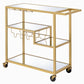 Adamsen - Serving Cart - Mirrored & Champagne