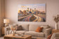 Minneapolis Neon Highways Tempered Glass With Foil - Gold / Gray