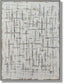 Frosted Crosshatch - 36" x 48" Framed Wall Art - Gray