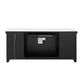 Noralie - TV Stand With Fireplace & LED - Mirrored & Faux Diamonds