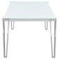 Pauline - Rectangular Glass Top Dining Table - Chrome