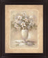 Ivory Blossom Vase - 28" x 34" Framed Wall Art - Beige