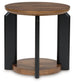 Kraeburn - Round End Table - Brown / Black