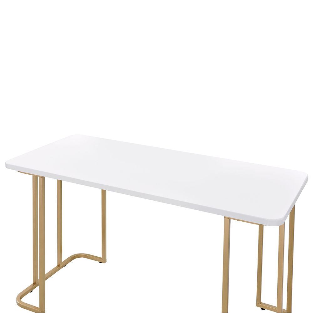 Estie - Writing Desk Same Ac00902) - White & Gold