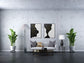 Contour Muse II Hand-Painted Canvas In Frame - Black / White