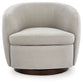 Annbury - Swivel Accent Chair - Light Beige