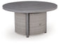 Half Moon Beach - Round Fire Pit Table - Gray
