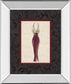 Fashion Dress Il By Susan Osbourne Mirror Framed Print Wall Art - Dark Gray