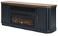 Landocken - 83" TV Stand With Electric Fireplace - Two-tone