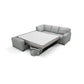 Goma - Sectional Sofa With Sleeper - Light Gray Top Grain Leather