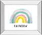 Rainbow Joy By Joelle Wehkamp - Mirror Framed Print Wall Art - White