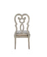 Esteban - Side Chair Set of 2) - Ivory Velvet & Antique Champagne