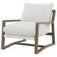Geneva - Boucle Upholstered Wood Arm Accent Chair - Sand