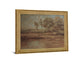 Amber Grove Stillness - 28" x 34" Framed Wall Art - Dark Brown