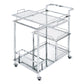 Splinter - Serving Cart - Clear Glass & Chrome