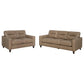Scotland - Faux Leather Upholstered Sofa Set