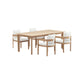 Wesley - 5 Piece Patio Dining Set (Table With 4 Chairs) - Brown / White
