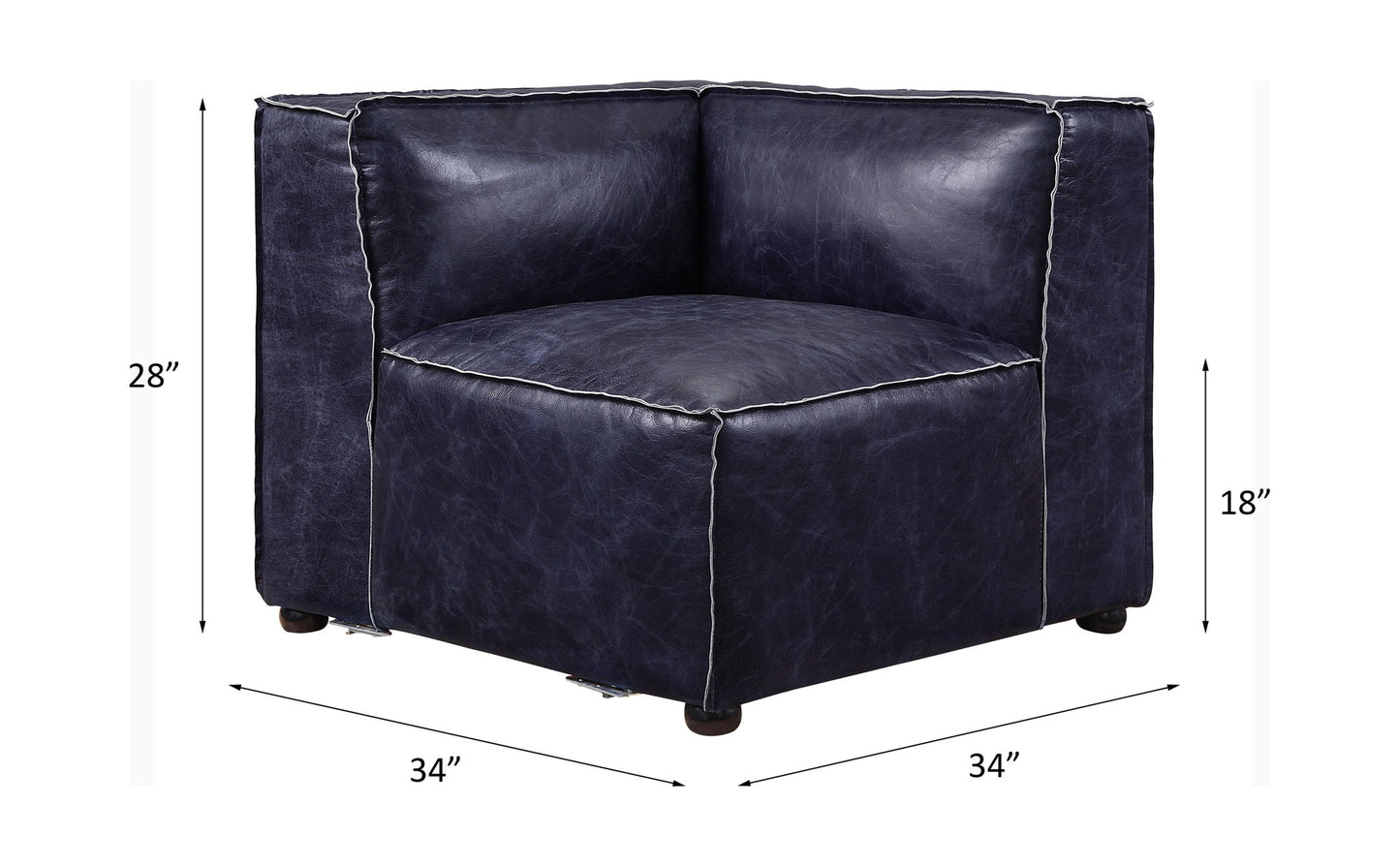 Birdie - Modular Wedge - Vintage Blue Top Grain Leather