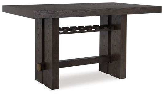 Burkhaus - Rectangular Dining Room Counter Table - Dark Brown
