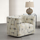Darya - Chair With Swivel - Beige Pattern Fabric