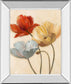 Poppy Palette Il By Nan - Mirror Framed Print Wall Art - Beige