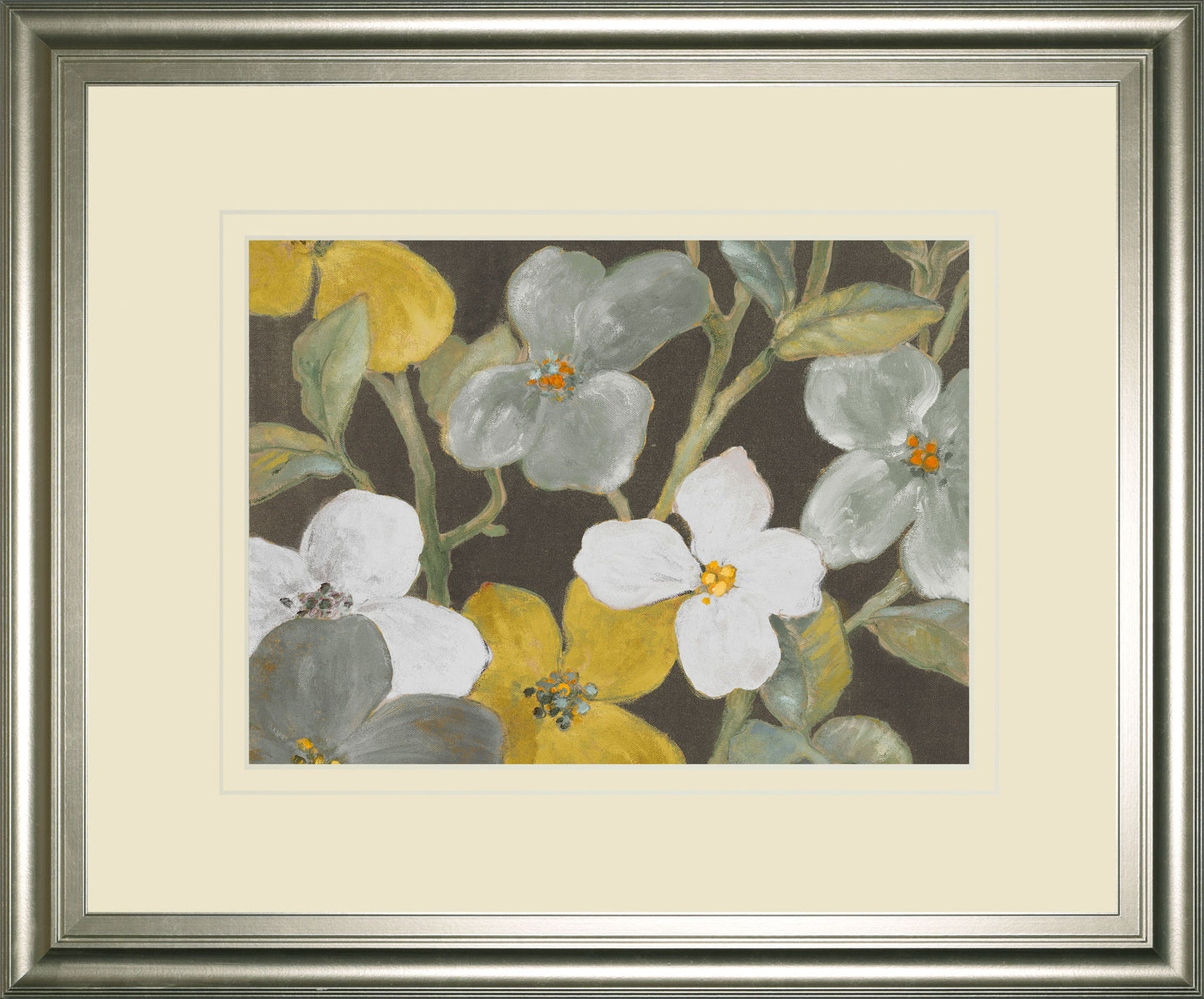 Garden Party In 1 By Lanie Loreth - Framed Print Wall Art - Beige