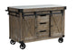 Alforvott - Kitchen Island - Marble Top & Weathered Gray