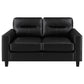 Scotland - Faux Leather Upholstered Track Arm Loveseat