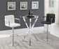 Denali - Round Glass Top Bistro Bar Table - Chrome