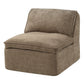 Almano - Modular Armless Chair - Light Brown Chenille