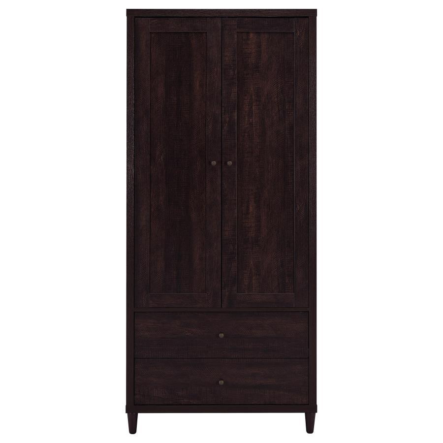 Wadeline - 2 Door Tall Accent Storage Cabinet - Rustic Tobacco