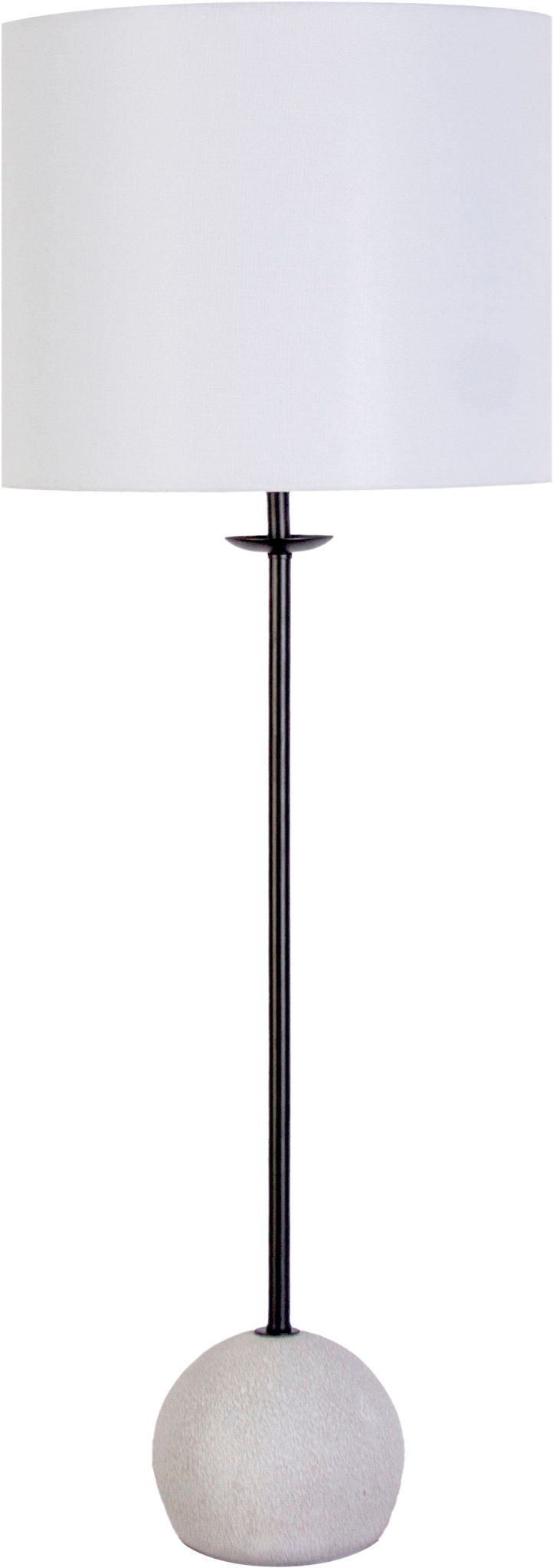 "Urban Sphere" Concrete Buffet Lamp (Set of 2) - Concrete/Matte Black