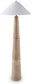 Gasparleigh - Poly Floor Lamp - Brown / Gold Finish