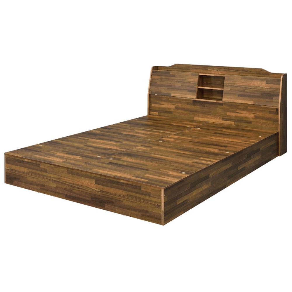 Hestia - Queen Bed With Storage - Walnut