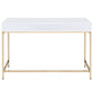Ottey - Vanity Desk Same 92540) - White High Gloss & Gold