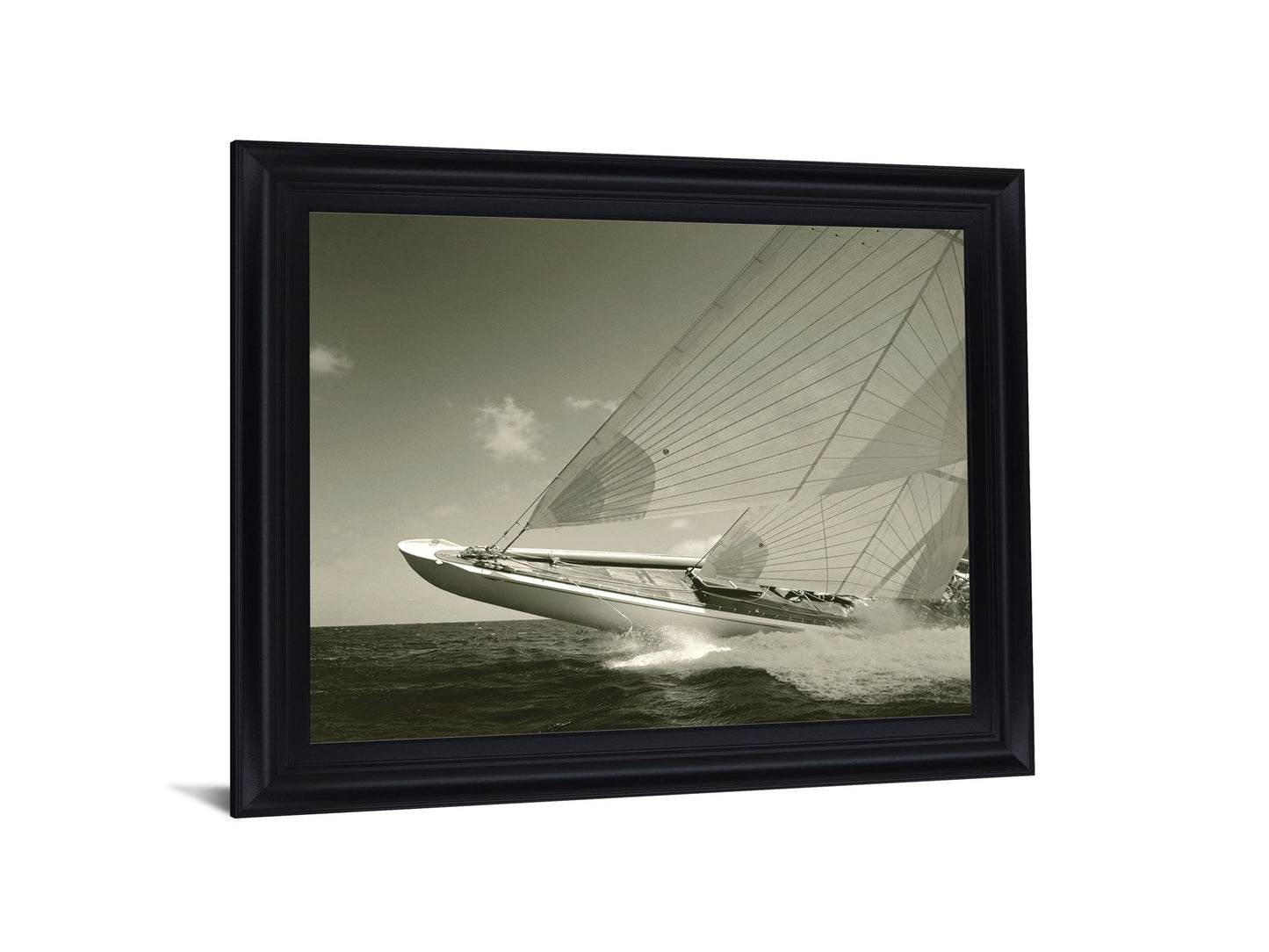 Windborne Racer - 28" x 34" Framed Wall Art - Dark Gray