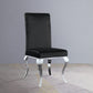 Fabiola - Side Chair Set of 2) - Black Fabric & Stainless Steel